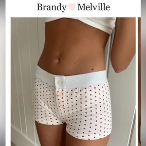 Brandy Melville Boy Short Heart Underwear